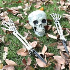 Korbi Halloween Dekoracija: Czaszka, Roke, Krokar Set