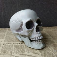 Korbi Siva Plastična Lobanja Halloween Dekor 11cm