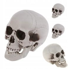 Korbi Siva Plastična Lobanja Halloween Dekor 11cm