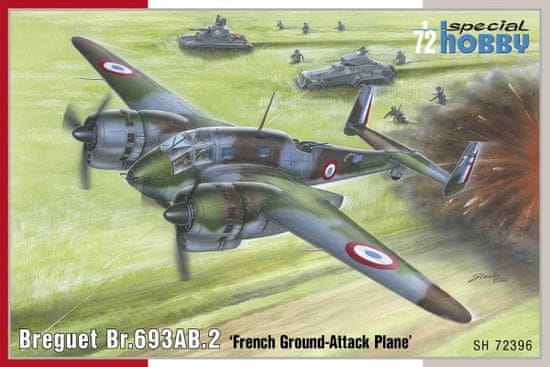 Special Hobby maketa-miniatura Breguet Br.693AB.2 'French Attack-Bomber' • maketa-miniatura 1:72 starodobna letala • Level 4