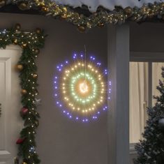 Greatstore Božične zvezdne lučke 140 LED lučk 2 kosa večbarvne 17 cm