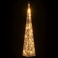 Greatstore Božični svetlobni stožec 30 LED lučk toplo bel 60 cm akril