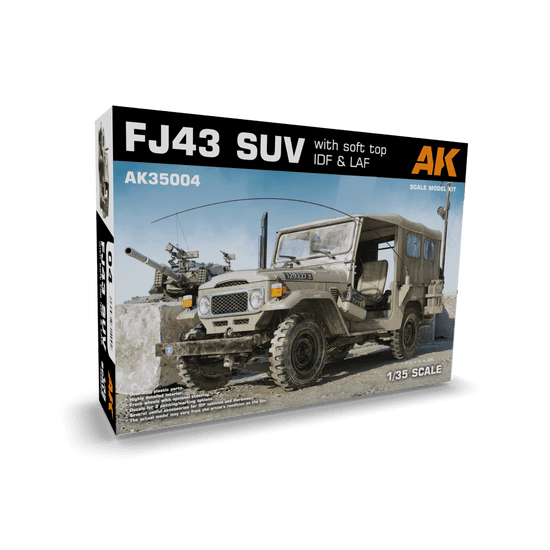 AK-Interactive maketa-miniatura FJ43 SUV with Soft Top IDF LAF • maketa-miniatura 1:35 tovornjaki • Level 4