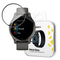 slomart wozinsky watch glass hibridno steklo za garmin venu 2s črno