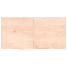 Vidaxl Kopalniški pult 120x60x4 cm neobdelan trden les