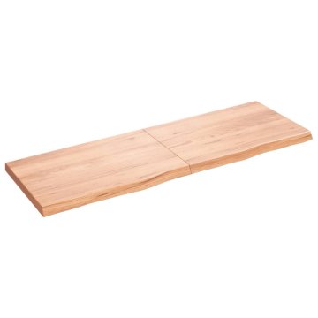Vidaxl Kopalniški pult svetlo rjav 180x60x(2-6) cm obdelan trden les