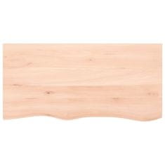 Vidaxl Kopalniški pult 100x50x4 cm neobdelan trden les