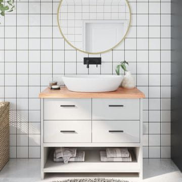Vidaxl vidaXL Kopalniški pult svetlo rjave barve 100x50x(2-4) cm masiven les
