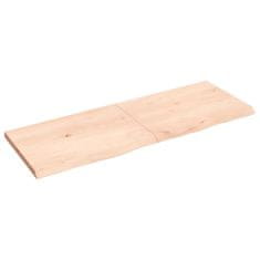 Vidaxl Kopalniški pult 140x50x4 cm neobdelan trden les