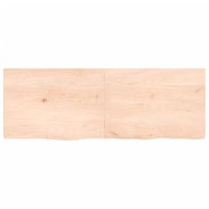 Vidaxl Kopalniški pult 140x50x4 cm neobdelan trden les