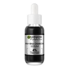 Garnier Pure Active AHA + BHA Charcoal Serum serum za problematično kožo 30 ml unisex