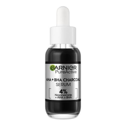 Garnier Pure Active AHA + BHA Charcoal Serum serum za problematično kožo unisex