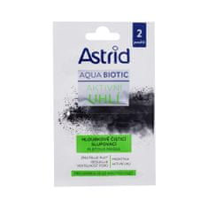 Astrid Aqua Biotic Active Charcoal Cleansing Mask maska za globinsko čiščenje z aktivnim ogljem 2x8 ml za ženske