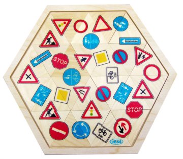 Hess Puzzle Mozaik prometnih znakov 24 kosov