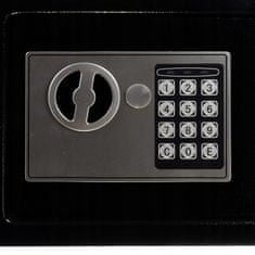Malatec Varnostni XL digitalni elektronski sef 200x 310x200mm črn 10L + ključ