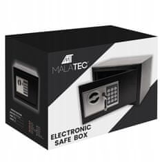 Malatec Varnostni XL digitalni elektronski sef 200x 310x200mm črn 10L + ključ