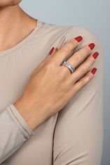 Brilio Silver Bleščeč srebrn prstan s prozornimi cirkoni RI087W (Obseg 54 mm)