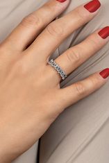 Brilio Silver Bleščeč srebrn prstan s prozornimi cirkoni RI096W (Obseg 50 mm)