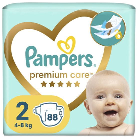 Pampers Premium Care plenice, velikost 2 (4-8 kg), 88 plenic