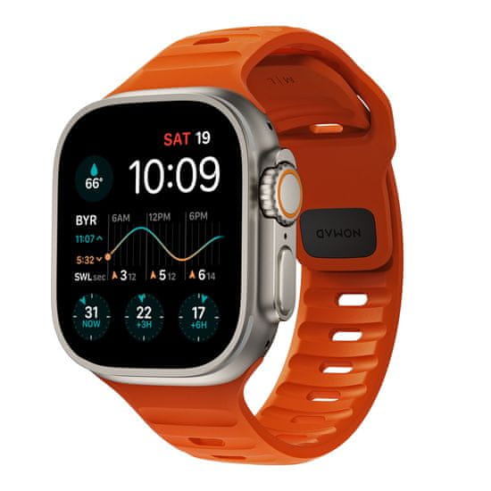 Nomad Pas za uro, športni M/L, oranžen, Apple Watch Ultra (49 mm) 8/7 (45 mm)/6/SE/5/4 (44 mm)/3/2/1 (42 mm)