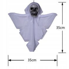Korbi Bela Viseča Dekorativna Lobanja za Halloween