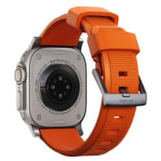Nomad Pas za uro, oranžna/srebrna, Apple Watch Ultra (49 mm) 8/7 (45 mm)/6/SE/5/4 (44 mm)/3/2/1 (42 mm)