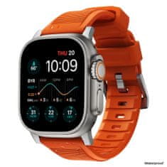 Nomad Pas za uro, oranžna/srebrna, Apple Watch Ultra (49 mm) 8/7 (45 mm)/6/SE/5/4 (44 mm)/3/2/1 (42 mm)