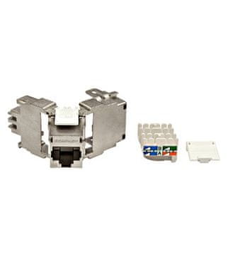 Schrack Keystone modul RJ45, zaščiten, 10 Gb, razred Ea, 4PPoE