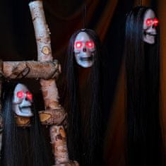 Korbi LED Svetleča Viseča Glava Lobanje 50cm Halloween