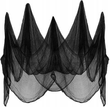 Korbi Črn mrežast prt za noč čarovnic 2x2,5 m