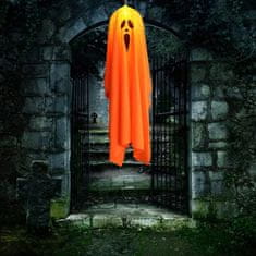 Korbi Halloween Svetleči Obesek Duh 90cm Pomarančasta Dekoracija