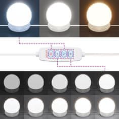 Vidaxl Toaletna mizica z LED lučkami črna 90x42x132,5 cm