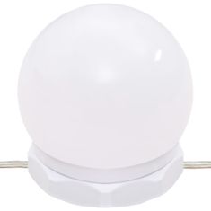 Vidaxl Toaletna mizica z LED lučkami bela 96x40x142 cm