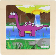 Lesena sestavljanka Dinozaver: Brontosaurus 9 kosov