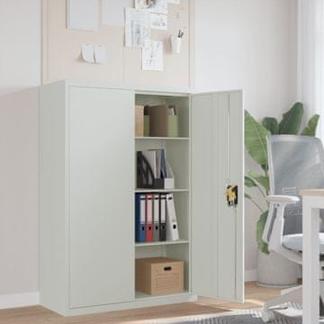 Vidaxl vidaXL Omara za dokumente 90x40x140 cm jekleno siva