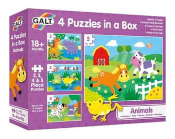 Galt Puzzle živali 4v1 (2,3,4,5 kosov)