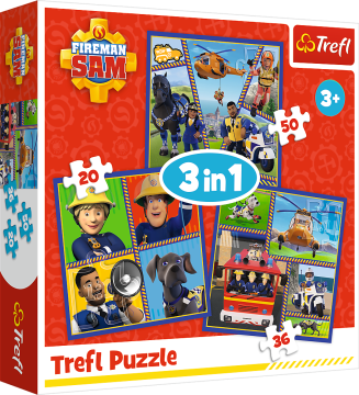 Trefl Puzzle Gasilec Sam: Samov dan 3v1 (20,36,50 kosov)
