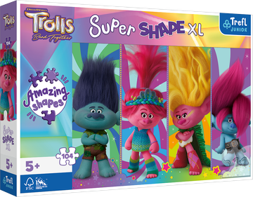 Trefl Puzzle Super Shape XL Trolls 3: Igre s troli 104 kosov