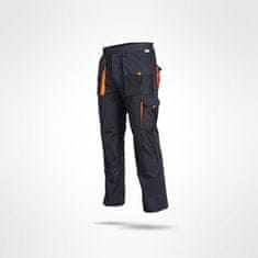 Sara Workwear Delovne hlače KING grafitno-oranžne, 46