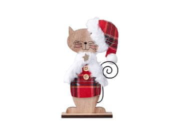 Okrasni les 120x210mm, mačka na stojalu, naravni, barvni