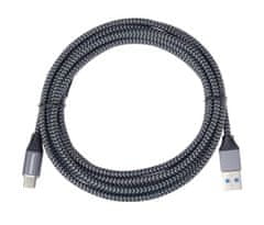 USB-C z USB 3.0 A (USB 3.1 generacije 1, 3A, 5Gbit/s) 3m pletenica