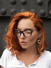 VeyRey ženske jasna očala nedioptrijska Kvadratni Verity črna