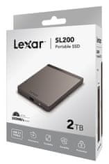 Lexar Lexarjev zunanji SSD 2TB SL200 USB 3.1 (branje/pisanje: 550/400 MB/s)