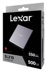 Lexar Lexarjev zunanji SSD 500 GB SL210 USB 3.1 (branje/pisanje: 550/450 MB/s)