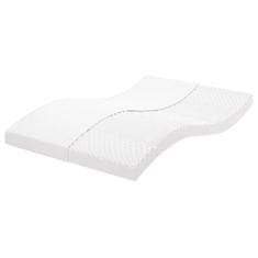 shumee vidaXL Vzmetnica iz pene bela 140x220 cm 7-conska trdota 20 ILD