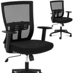shumee Ergonomski pisarniški stol z mrežastim naslonom in ledveno oporo max