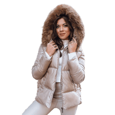 Dstreet Ženska prešita zimska jakna SPARKLE rjava ty3948 XXL