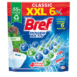  Bref Power Aktiv trda obešanka za WC, bor, 6x50 g