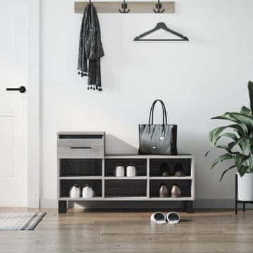 Vidaxl vidaXL Omarica za čevlje, siva, hrast sonoma, 102x36x60 cm