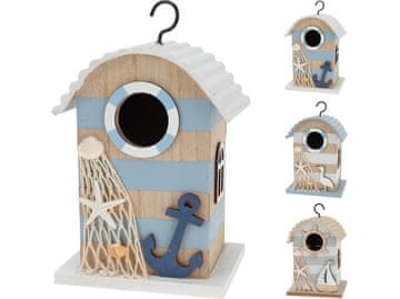 Lesena dekorativna viseča škatla z motivom morja 130x180 mm mešanica, barvna